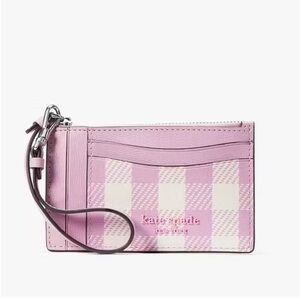 Kate Spade Morgan Gingham Field Card Case Wristlet